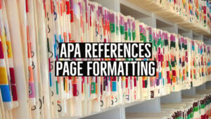 apa references page formatting 1